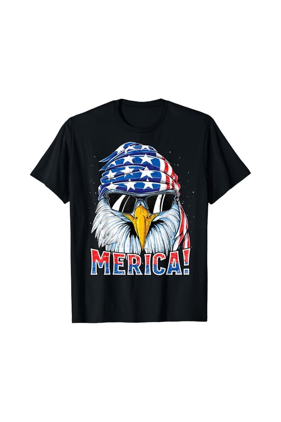 Hot Trending T-Shirt With Eagle Merica T Shirt 4Th Of July Merica Men Boys American Design Preview Only