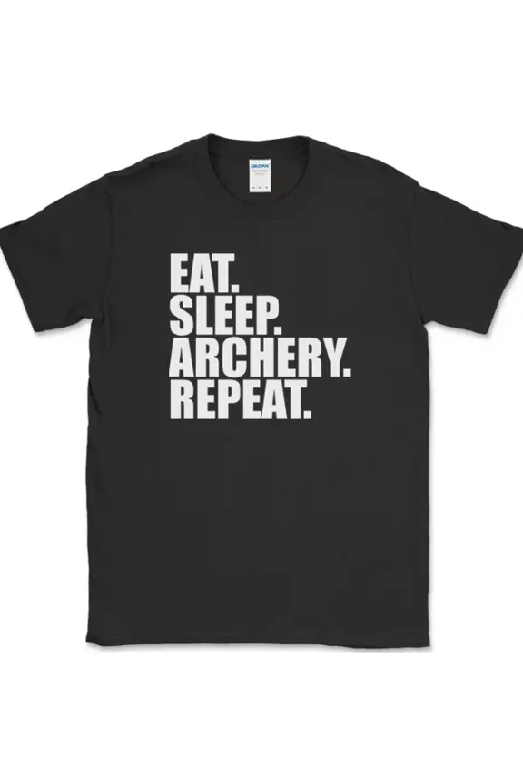 Hot Trending T-Shirt With Eat Sleep Archery Repeatfunny Sports Bow Arrow Gift Design Preview Only