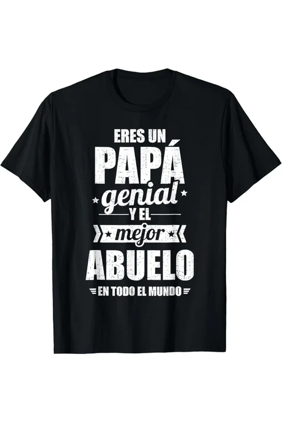 Hot Trending T-Shirt With Eres Un Papa Genial Y El Mejor Abuelo En Todo El Mundo T Shirt Gift Idea For Birthday Gifts; For Men & Women