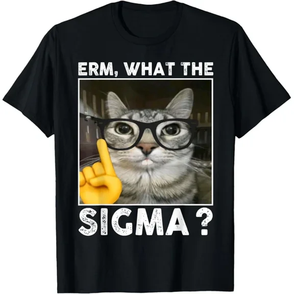 Hot Trending T-Shirt With Erm, What The Sigma? Cat Cat With Sunglasses T-Shirt