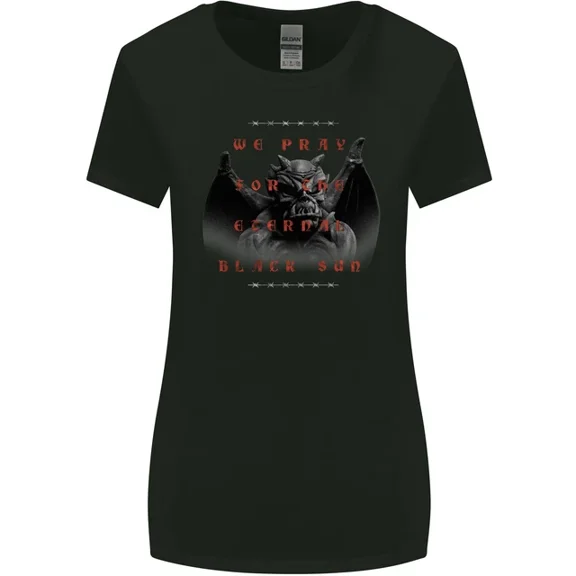 Hot Trending T-Shirt With Eternal Black Sun Evil Demon Gargoyle T-Shirt Design Preview Only
