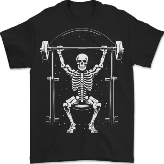 Hot Trending T-Shirt With Eternal Gym Bodybuilding Fitness Skull T-Shirt Design Preview Only