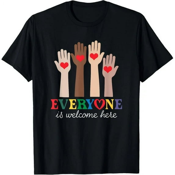 Hot Trending T-Shirt With Everyone Is Welcome Here Idaho Teacher Inclusion Design Preview Only