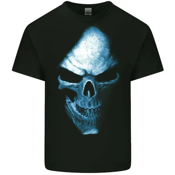 Hot Trending T-Shirt With Evil Skull T-Shirt Grim Reaper Demon Biker Gothic Demonic Heavy Metal Design Preview Only