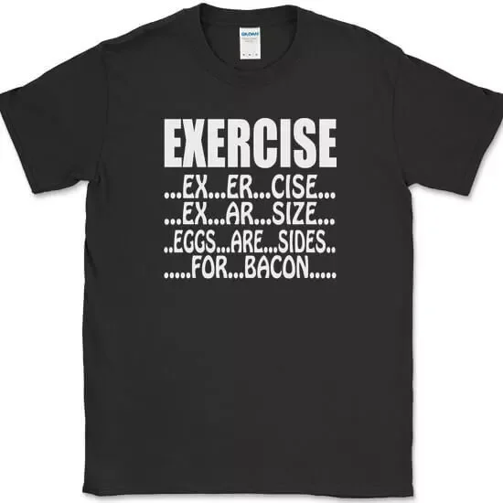 Hot Trending T-Shirt With Exercise Eggs Are Sides For Baconfunny Workout Pork Design Preview Only
