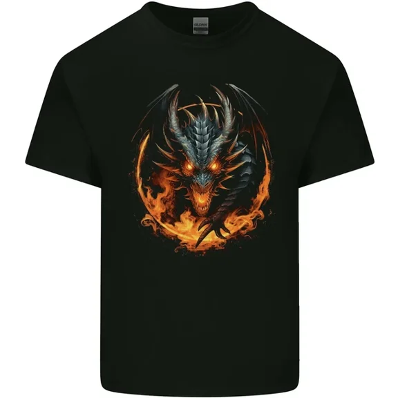 Hot Trending T-Shirt With Fantasy Fire Dragon 1 T-Shirt Design Preview Only