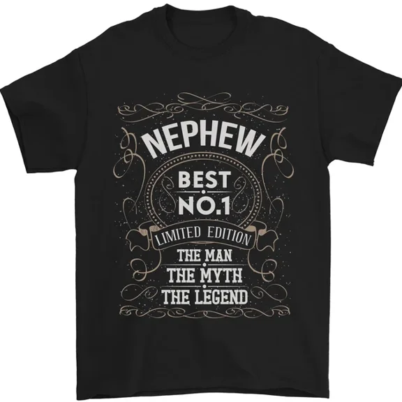 Hot Trending T-Shirt With Fathers Day No 1 Nephew Man Myth Legend T-Shirt Design Preview Only