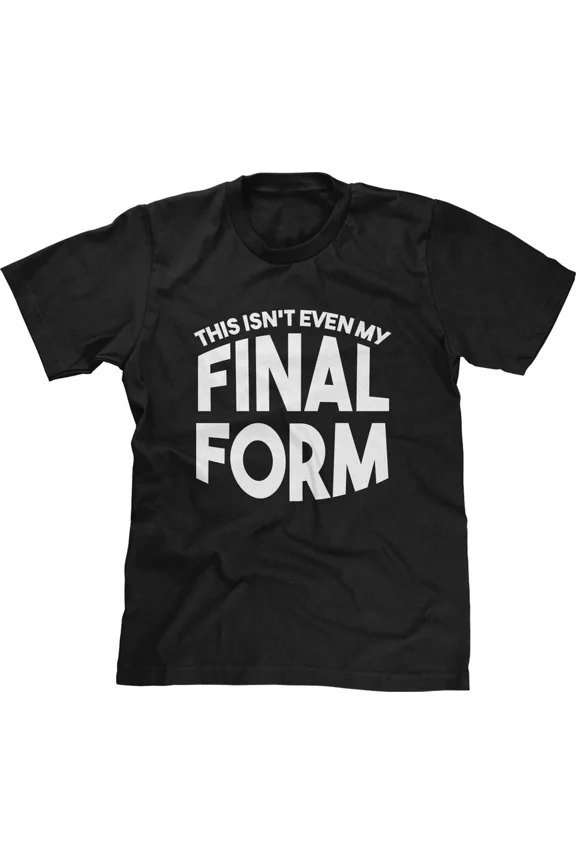 Hot Trending T-Shirt With Final Form Tcg Games Funny Power Up Anime Trading Nerd Text Comic Con Mens Tee Design Preview Only