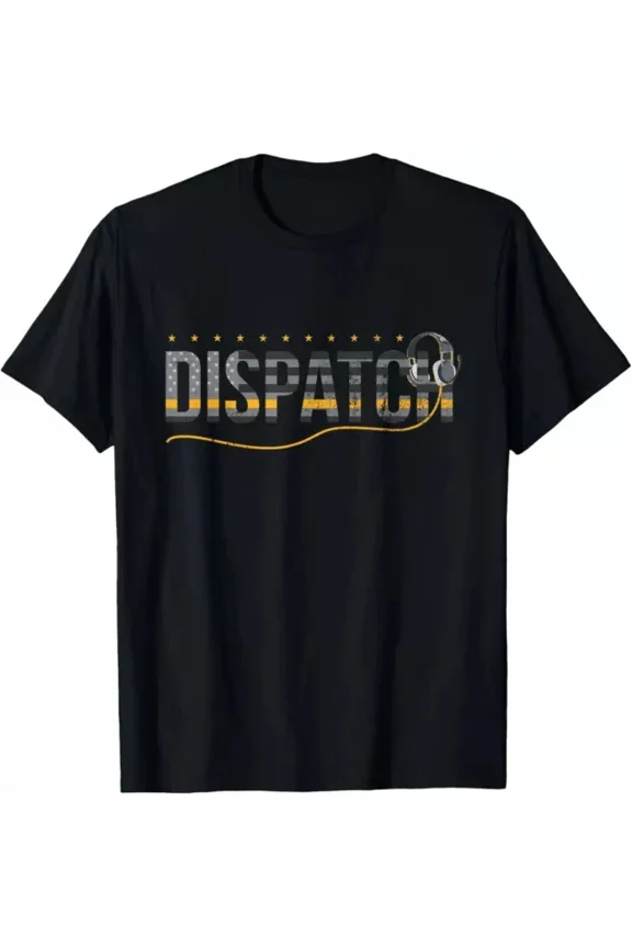 Hot Trending T-Shirt With Fire I Ems I Police Or Thin Yellow Line For 911 Dispatcher Design Preview Only