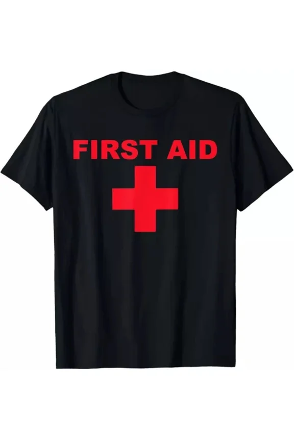 Hot Trending T-Shirt With First Aid Cross Cool Medic Emergency Staff Uniform Men Women