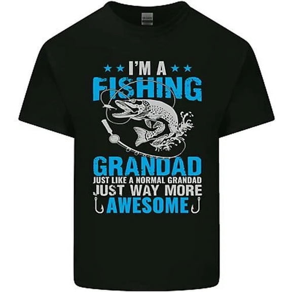 Hot Trending T-Shirt With Fishing Grandad Funny Fathers Day Fisherman Mens T-Shirt Tee Top Design Preview Only