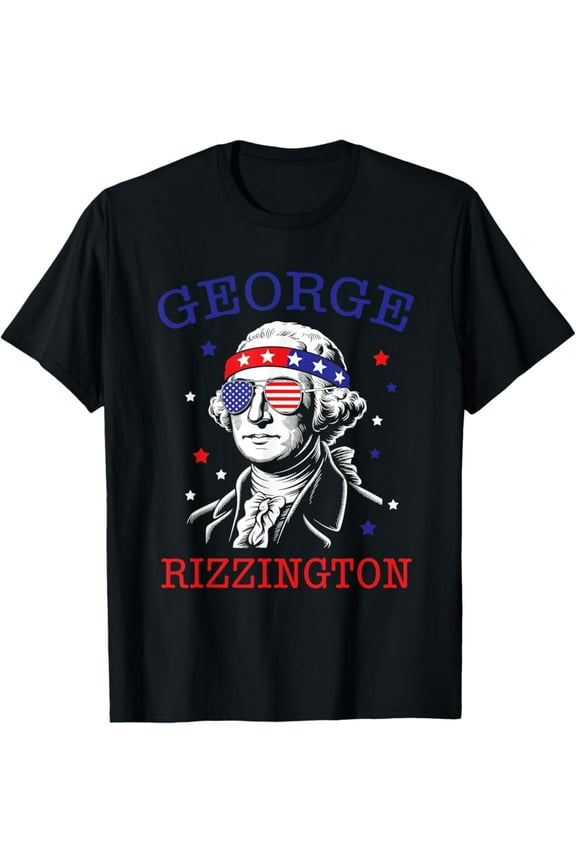 Hot Trending T-Shirt With Funny George Rizz 4Th Of July Flag Shirt Usa T-Shirt Design Preview Only