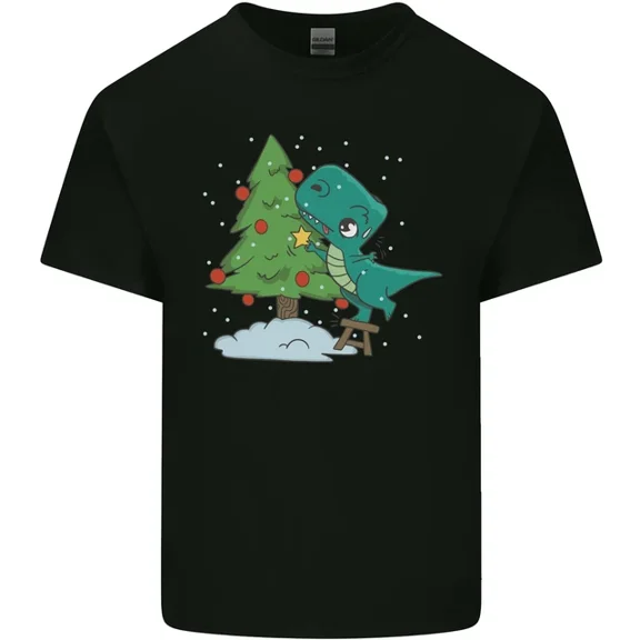 Hot Trending T-Shirt With Funny T-Rex Christmas Tree Dinosaur T-Shirt Design Preview Only