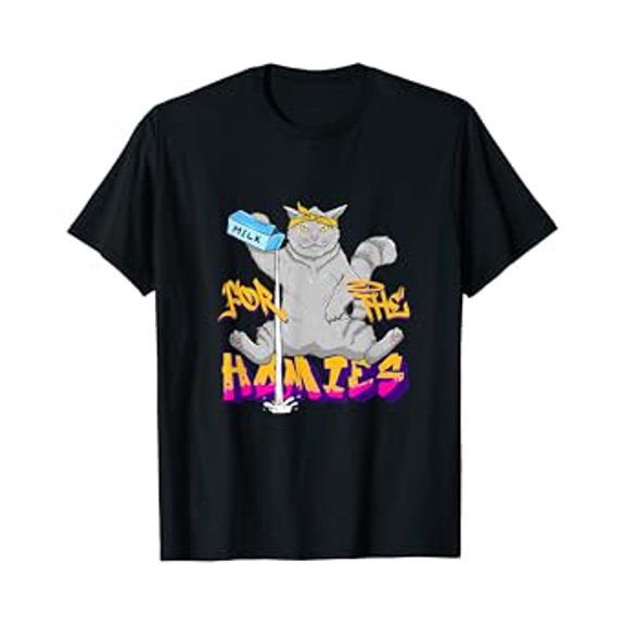 Hot Trending T-Shirt With Gangster Cat For The Homies Gangster Life And Cat Lover Gift T-Shirt Design Preview Only