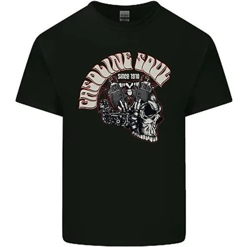 Hot Trending T-Shirt With Gasoline Soul Biker Motorbike Chopper Kids T-Shirt Boys Girls Design Preview Only