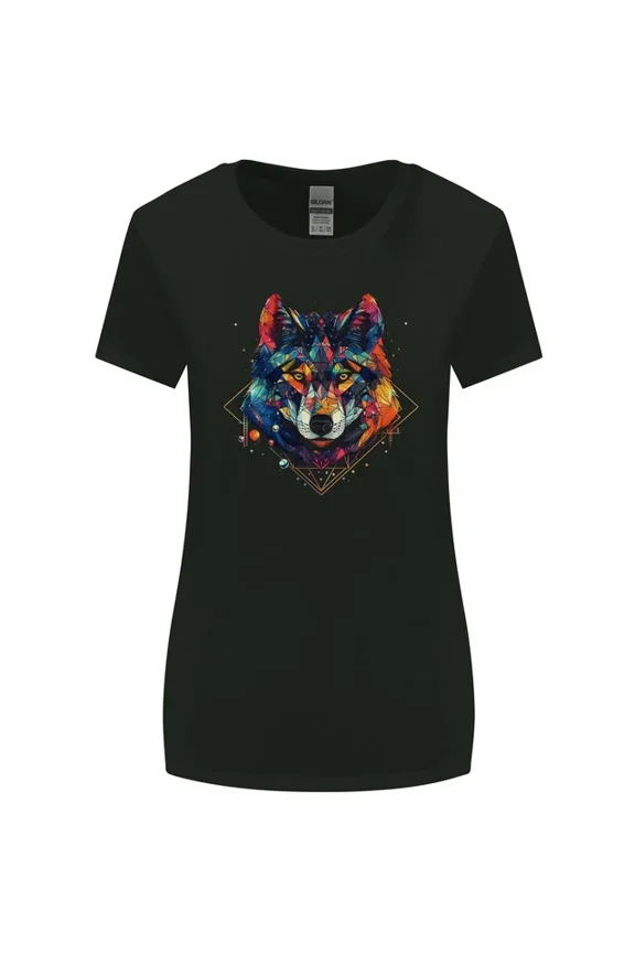 Hot Trending T-Shirt With Geometric Wolf Wolves T-Shirt Design Preview Only