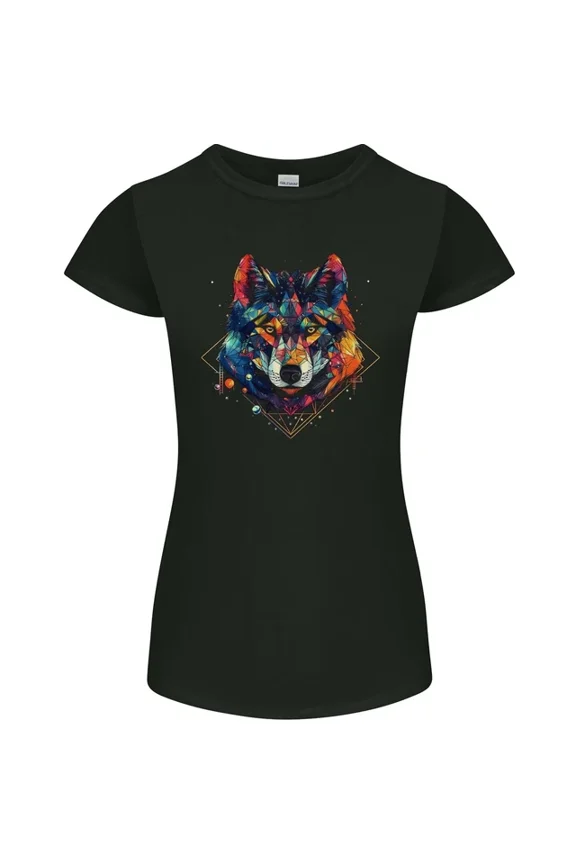 Hot Trending T-Shirt With Geometric Wolf Wolves T-Shirt Design Preview Only