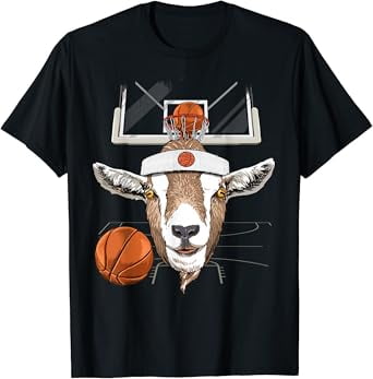 Hot Trending T-Shirt With Goat Basketball Goat Lovers Basketball Player