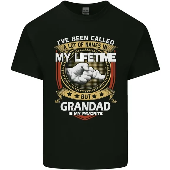 Hot Trending T-Shirt With Grandad Is My Favourite Funny Fathers Day Mens Light T-Shirt Design Preview Only