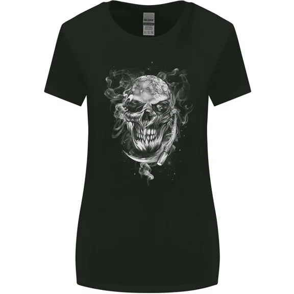 Hot Trending T-Shirt With Grim Reaper Death Biker Motorcycle T-Shirt Design Preview Only