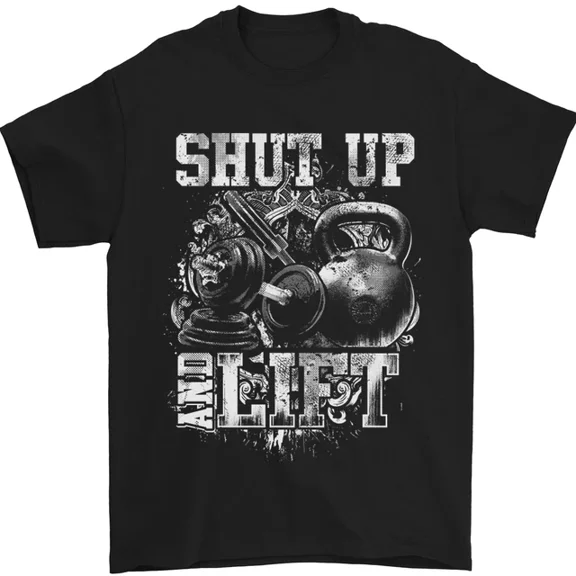 Hot Trending T-Shirt With Gym Shut Up & Lift Workout Training Top T-Shirt Design Preview Only
