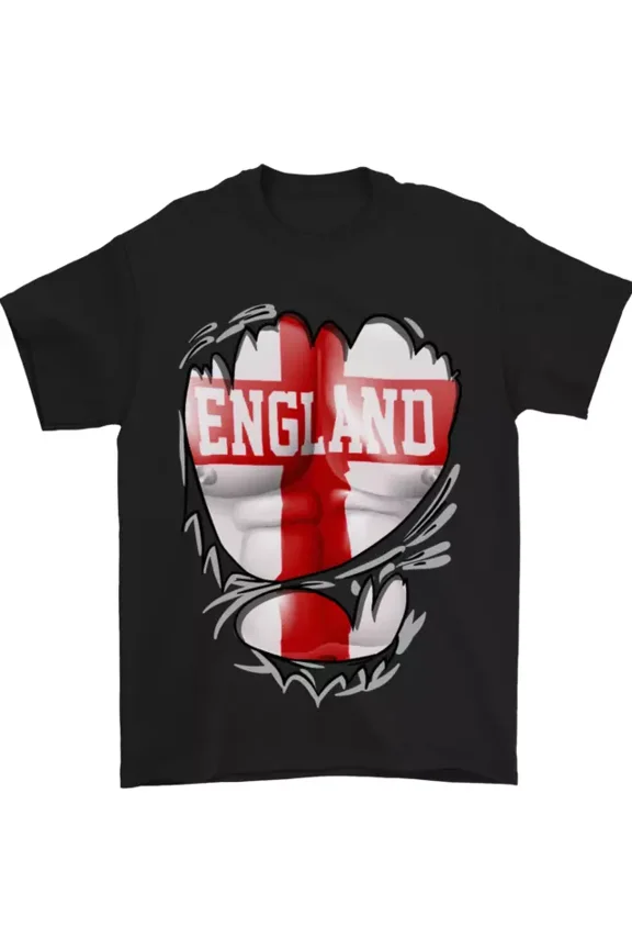 Hot Trending T-Shirt With Gym St Georges Cross English Flag England T-Shirt Design Preview Only