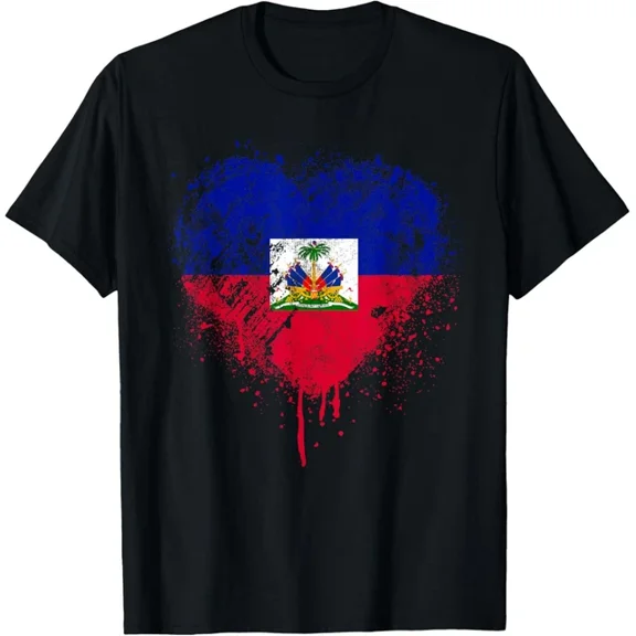 Hot Trending T-Shirt With Haitian Day Outfit Boys Girls Haiti Heart Haitian T Shirt