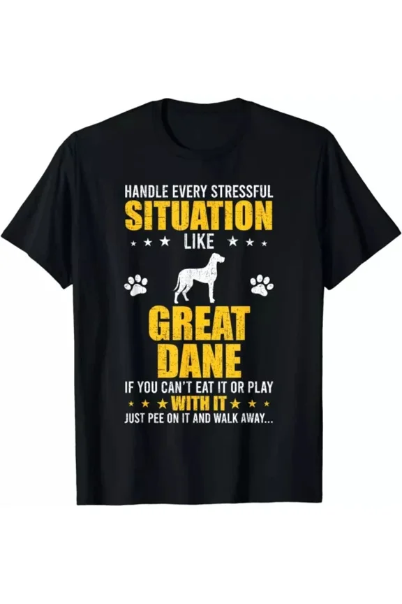 Hot Trending T-Shirt With Handle Stressful Situation Great Dane Dog Lovers Design Preview Only