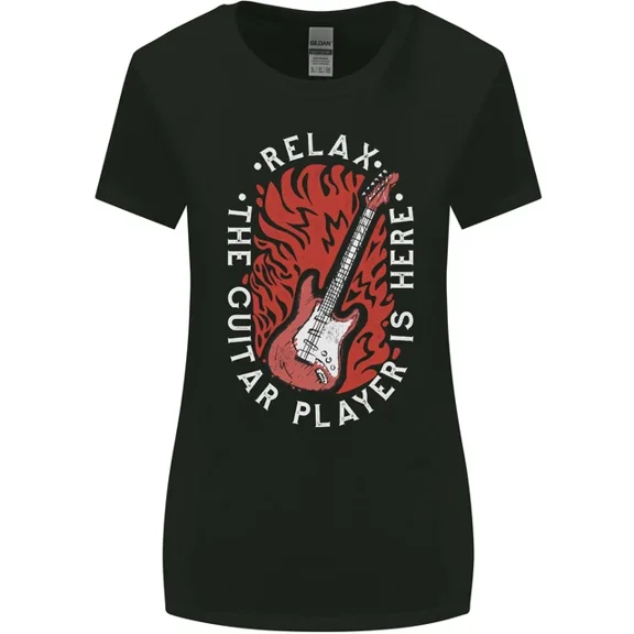 Hot Trending T-Shirt With Here Comes The Guitar Player Guitarist T-Shirt Design Preview Only