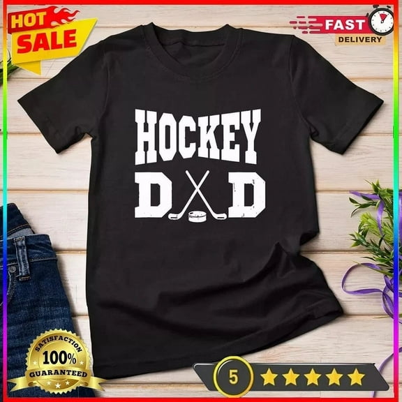 Hot Trending T-Shirt With Hockey Dad - Funny Hockey Dad Gifts Design Preview Only