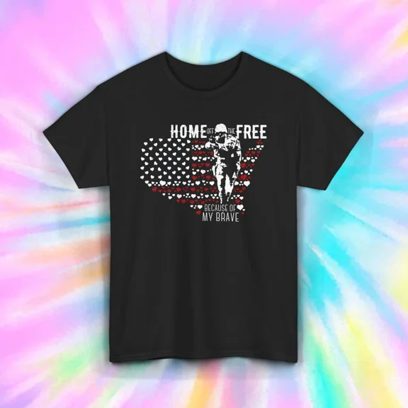 Hot Trending T-Shirt With Home Of The Free T-Shirt Usa Design Preview Only