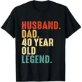 thumbnail image 1 of Hot Trending T-Shirt With Husband Dad 40 Year Legend 1984 40Th Birthday Father_S Day Gift Unisex T-Shirt Design Preview Only, 1 of 5