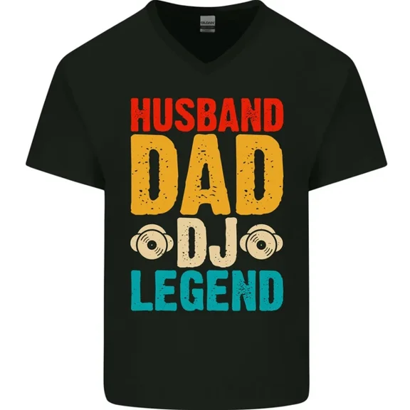 Hot Trending T-Shirt With Husband Dad Dj Legend Fathers Day Mens T-Shirt Design Preview Only