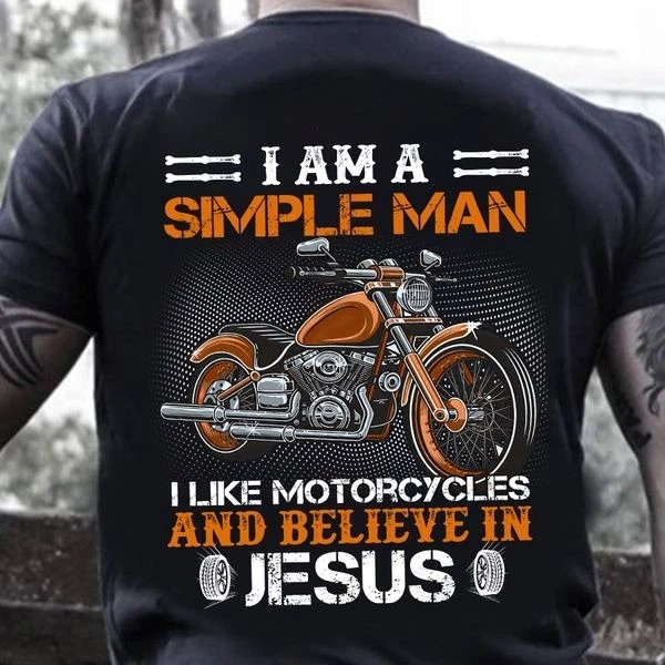 Personalized Motorcycle Monogram Metal Sign - I Am A Simple Man I Like Motorcycles And Believe In Jesus - Gift Idea For Motorcycle Lover