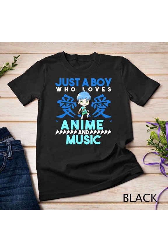 Hot Trending T-Shirt With I Am Just A Boy Who Loves Anime Music Merch Otaku Unisex S-5Xl T-Shirt