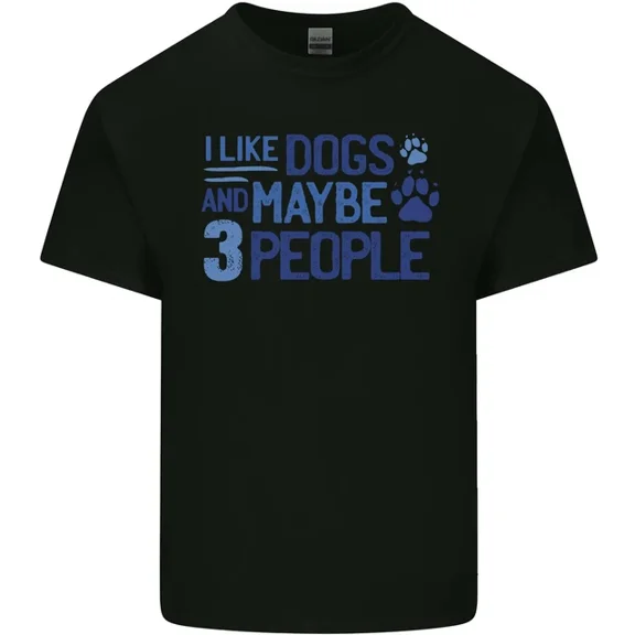 Hot Trending T-Shirt With I Like Dogs And Maybe Three People T-Shirt Design Preview Only