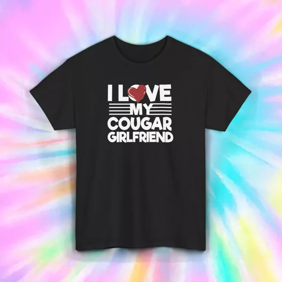 Hot Trending T-Shirt With I Lovere My Cougar Girlfriend T-Shirt Funny Romantic Graphic Unique Gift Design Preview Only