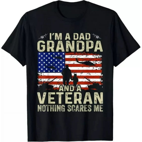 Hot Trending T-Shirt With I'M A Dad Grandpa And Veteran Fathers Day Veteran Design Preview Only