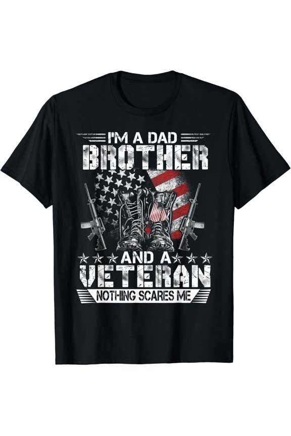 Hot Trending T-Shirt With I'M Dad Brother And Veteran Mother'S Day
