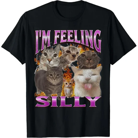 Hot Trending T-Shirt With I'M Feeling Cat Bootleg Graphic T-Shirt Daug