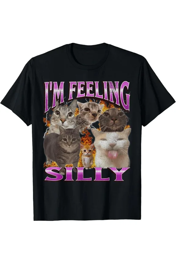 Hot Trending T-Shirt With I'M Feeling Cat Bootleg Graphic T-Shirt Daug