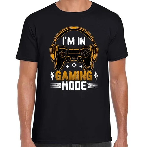 Hot Trending T-Shirt With I'M In Gaming Mode , Funny Ring Spun Men'S Ladies Vintage Gamers Comfy T-Shirt , Design Preview Only