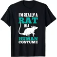 thumbnail image 1 of Hot Trending T-Shirt With I'M Really A Rat In A Human Costume Lover Rats Animal Cute T-Shirt Design Preview Only, 1 of 5