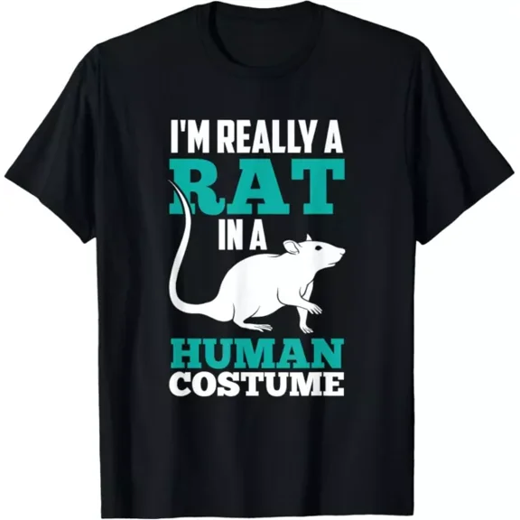 Hot Trending T-Shirt With I'M Really A Rat In A Human Costume Lover Rats Animal Cute T-Shirt Design Preview Only