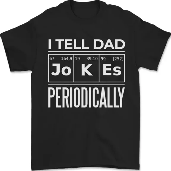 Hot Trending T-Shirt With I Tell Dad Jokes Periodically Fathers Day T-Shirt Design Preview Only