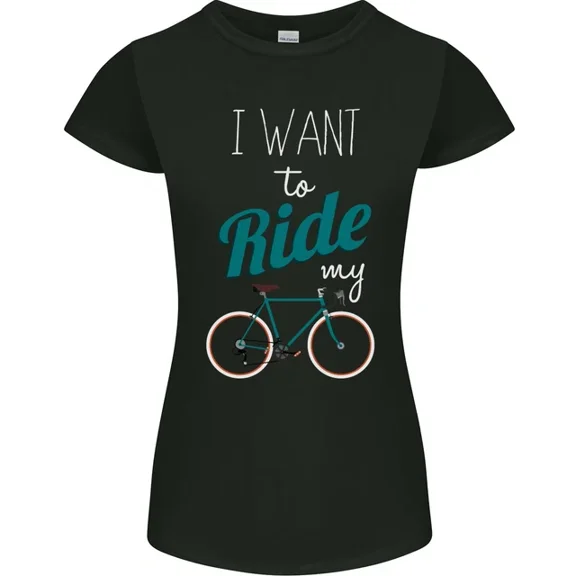 Hot Trending T-Shirt With I Want To Ride My Bike Cycling Cyclist T-Shirt Design Preview Only