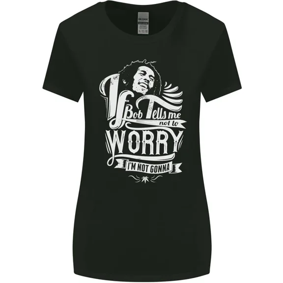 Hot Trending T-Shirt With If Bob Tells Me Not To Worry Reggae Music T-Shirt Design Preview Only