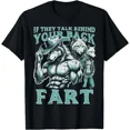 thumbnail image 1 of Hot Trending T-Shirt With If They Talk Behind Your Back Fart Alpha Wolf Funny T-Shirt Design Preview Only, 1 of 5