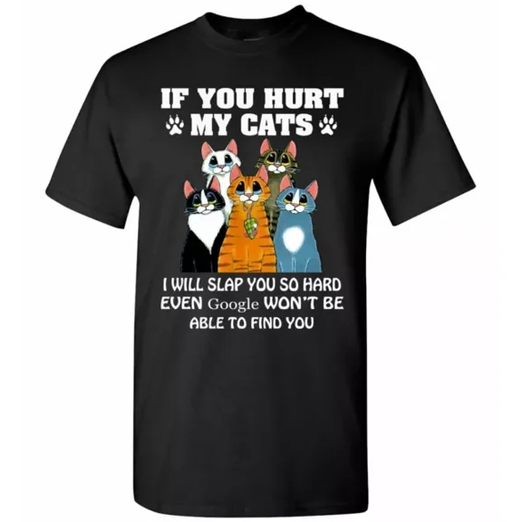 Hot Trending T-Shirt With If You Hurt My Cat T-Shirt For Cat Lovers Tee Gifts Cute Kittens Fur Paw