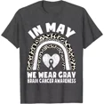thumbnail image 1 of Hot Trending T-Shirt With In May We Wear Gray Brain Cancer Awareness Ribbon Women Girl Design Preview Only, 1 of 5
